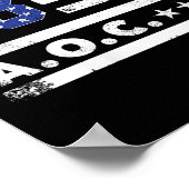 Womens AOC 2028 A.O.C. 2028 voor President Amerika Poster (Hoek)