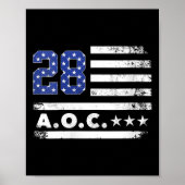 Womens AOC 2028 A.O.C. 2028 voor President Amerika Poster (Voorkant)