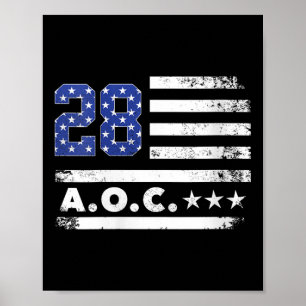 Womens AOC 2028 A.O.C. 2028 voor President Amerika Poster