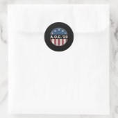 Womens AOC 2028 A.O.C. 2028 voor President Amerika Ronde Sticker (Tas)