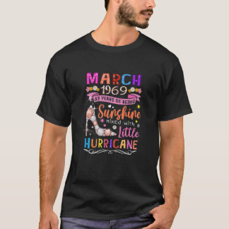 Womens April 1969 53 Years Of Being Awesome Floral T-shirt