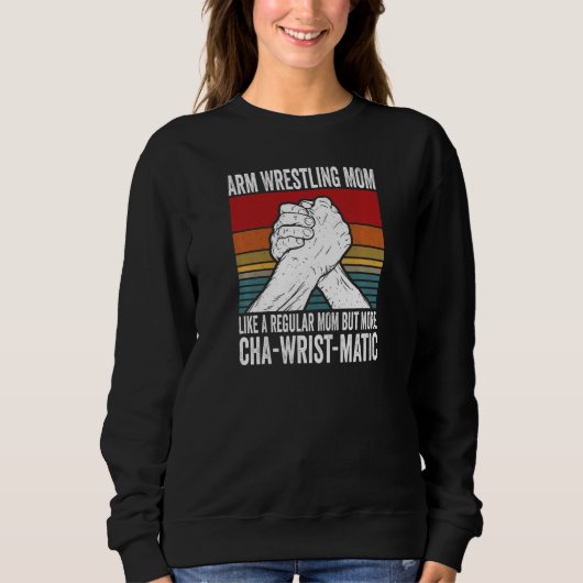 Womens Arm Wrestling Dad & Hand Wrestling Designs  Trui (Voorkant)