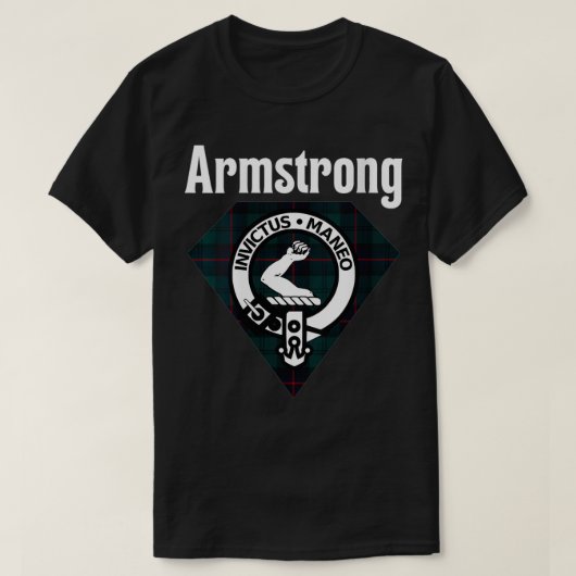 Womens Armstrong clan Scottish Name Coat of Arms T T-shirt (Design voorkant)