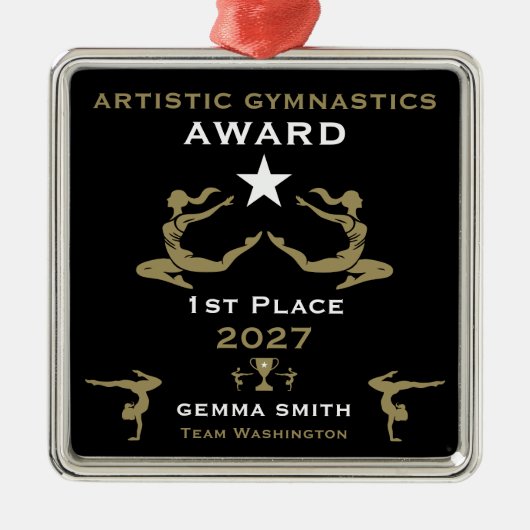 Women's Artistic Gymnastics Metalen Ornament (Voorkant)