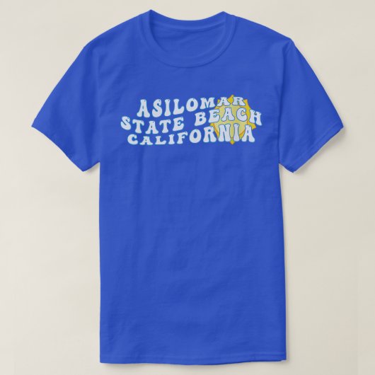 Womens Asilomar State Beach California CA Retro Wa T-shirt (Design voorkant)