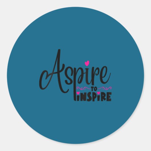 Womens Asre To Insre Sitive Motivational Gift Tee  Ronde Sticker (Voorkant)
