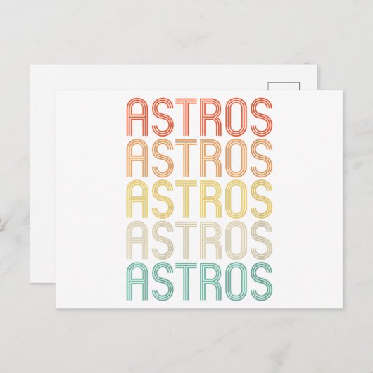 Womens Astros Feestdagenkaart (Voorkant / Achterkant)