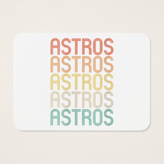 Womens Astros Visitekaartje (Achterkant)
