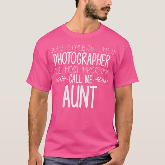 Womens Aunt Photographer Shirts Photography Auntie (Voorkant)