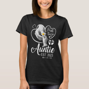 Womens Auntie 2023 Moederdag eerste tante T-shirt