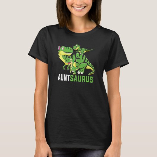 Womens Auntsaurus Cute Aunt Saurus Dinosaur Funny T-shirt (Voorkant)