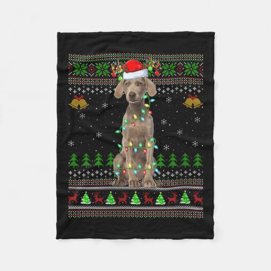 Womens Australian Cattle Dog Ugly Christmas Sweate Fleece Deken (Voorkant)