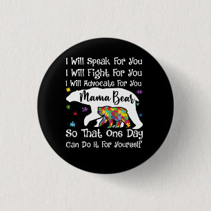 Womens Autism Beer mama ik zal een vechtadvocaat s Ronde Button 3,2 Cm