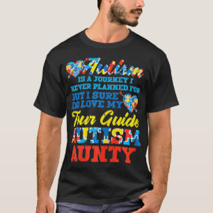 Womens Autism Reis nooit geplande rondleiding Aun T-shirt