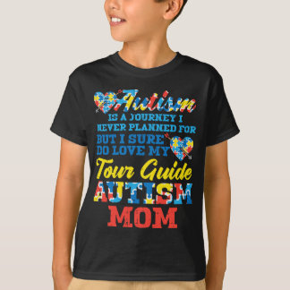 Womens Autism Reis nooit geplande rondleiding Mam T-shirt