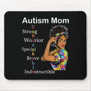 Womens autisme mam Afrikaans onbreekbaar autisme Muismat