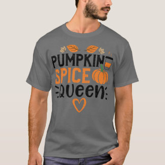 Womens Autumn Pumpkin Spice QueenPumpkin Gezegden T-shirt