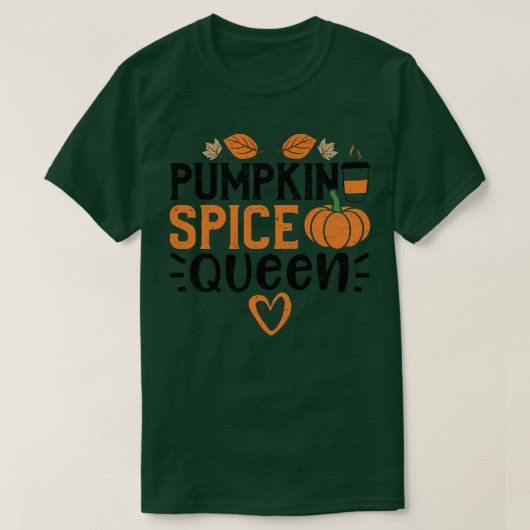 Womens Autumn Pumpkin Spice QueenPumpkin Gezegden T-shirt (Design voorkant)