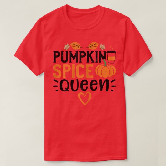 Womens Autumn Pumpkin Spice QueenPumpkin Gezegden T-shirt (Design voorkant)