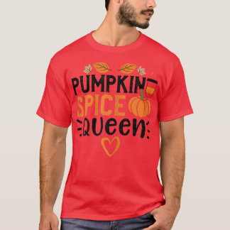 Womens Autumn Pumpkin Spice QueenPumpkin Gezegden T-shirt