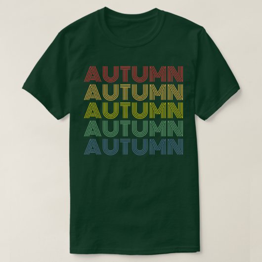 Womens Autumn Wordmark Pattern Persoonlijke naam R T-shirt (Design voorkant)