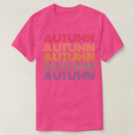 Womens Autumn Wordmark Pattern Persoonlijke naam R T-shirt (Design voorkant)