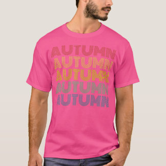 Womens Autumn Wordmark Pattern Persoonlijke naam R T-shirt