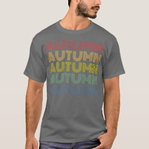 Womens Autumn Wordmark Pattern Persoonlijke naam R T-shirt