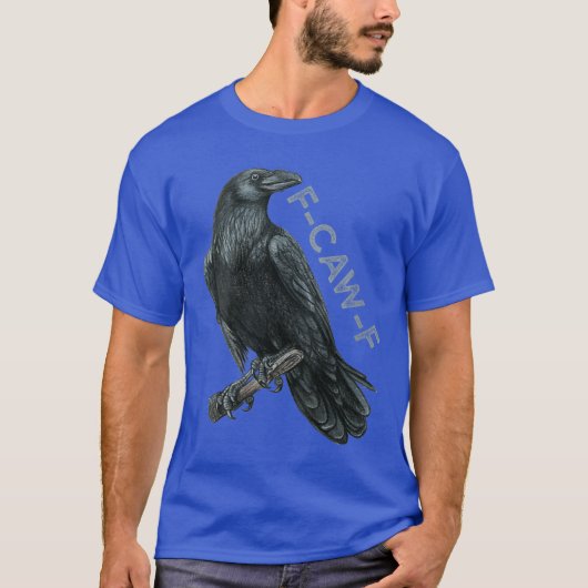 Womens awF Black Bird Crow Funny Bird Cawing Grung T-shirt (Voorkant)