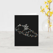 Womens Axolotl Tree Merry Christmas Funny Ugly Chr Kaart (Gele Bloem)