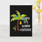 Womens Baby It's Warm Outside Funny Christmas In J Kaart (Gele Bloem)