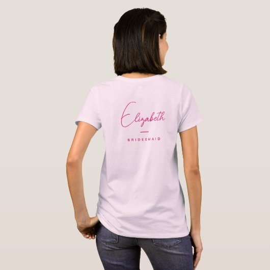 Womens Bachelorette Bruidsmeisje Tweezijdig T-shirt (Achterkant volledig)