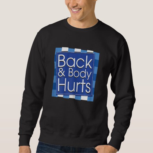 Womens Back Body Hurts Quote Workout Gym Top 2 (Voorkant)