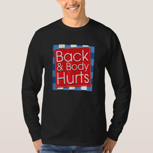 Womens  Back Body Hurts Quote Workout Gym Top 3 (Voorkant)