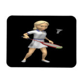 Womens Badminton Magneet (Horizontaal)