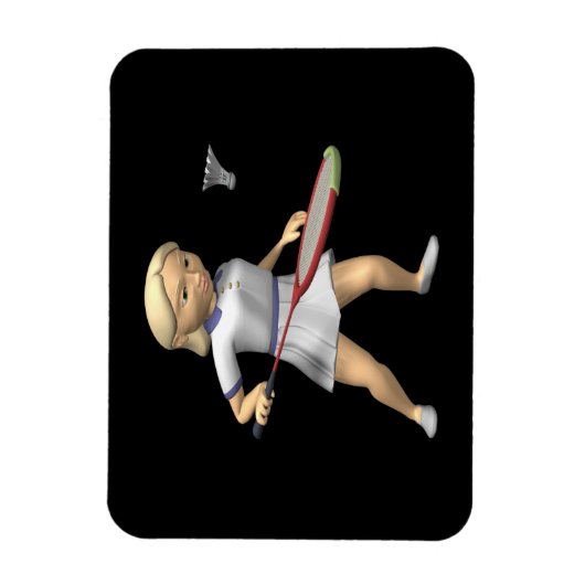 Womens Badminton Magneet (Verticaal)