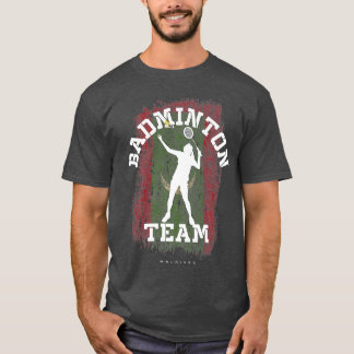 Womens Badminton Maldives Net Games Player Badmint T-shirt