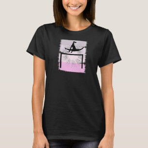 Womens Bar Queen Pink Gymnast Gymnastiek Parallel T-shirt
