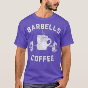 Womens Barbells Coffee Breakfast en Weights VNec T-shirt