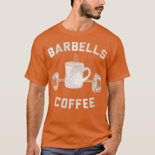Womens Barbells Coffee Breakfast en Weights VNec T-shirt