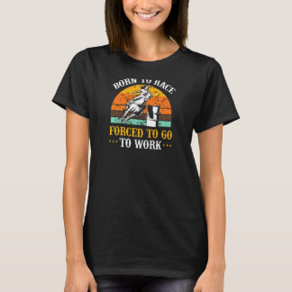 Womens Barrel Racing Rodeo geboren om te racen ged T-shirt