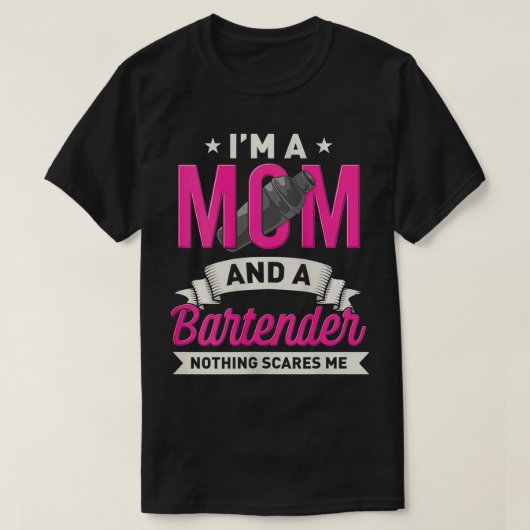 Womens Bartender moeder grappig cadeau voor barkee T-shirt (Design voorkant)