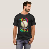 Womens Baseball Mama Tie Dye Moederdag T-shirt (Voorkant volledig)