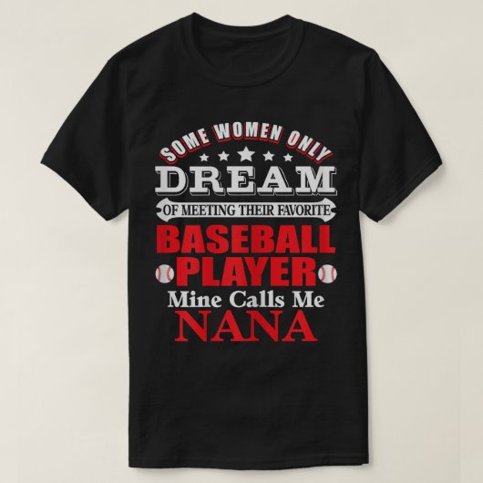 Womens Baseball Nana Baseball Nana T T-shirt (Design voorkant)