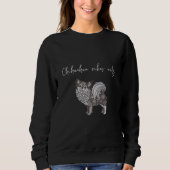 Women's Basic Sweatshirt Chihuahua Vibes (Voorkant)