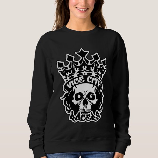 Women's Basic Sweatshirt w/ King Skull Logo (Voorkant)