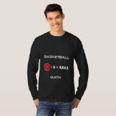 Womens Basketbal Wiskunde Rood Zwart Nummer 23 G.O T-shirt (Voorkant volledig)