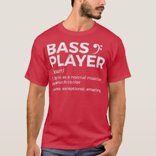 Womens Bass Player Definition Bool voor muzikant T-shirt