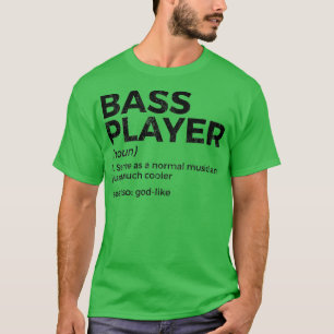 Womens Bass Player Definition Bool voor muzikant T-shirt