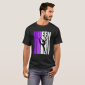 Womens Baton Twirling Queen Mauve Competition Yout T-shirt (Voorkant volledig)